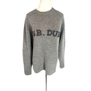 Farrell & Brown Mens Gray Merino Wool Sweater Size Medium Dublin Ireland